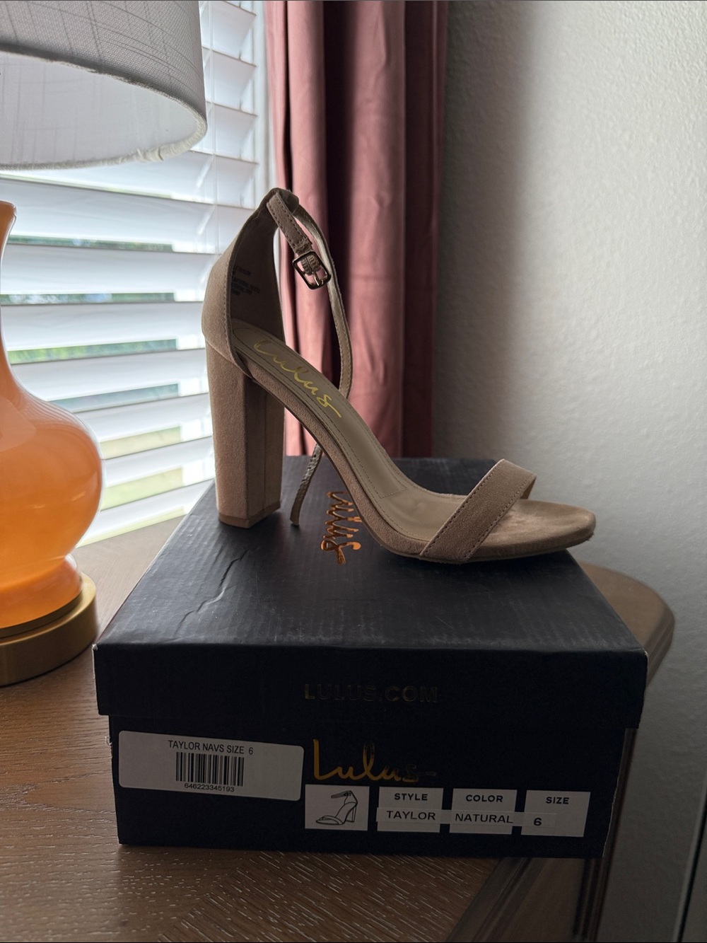 Lulu's Natural Beige Block Heel Sandals